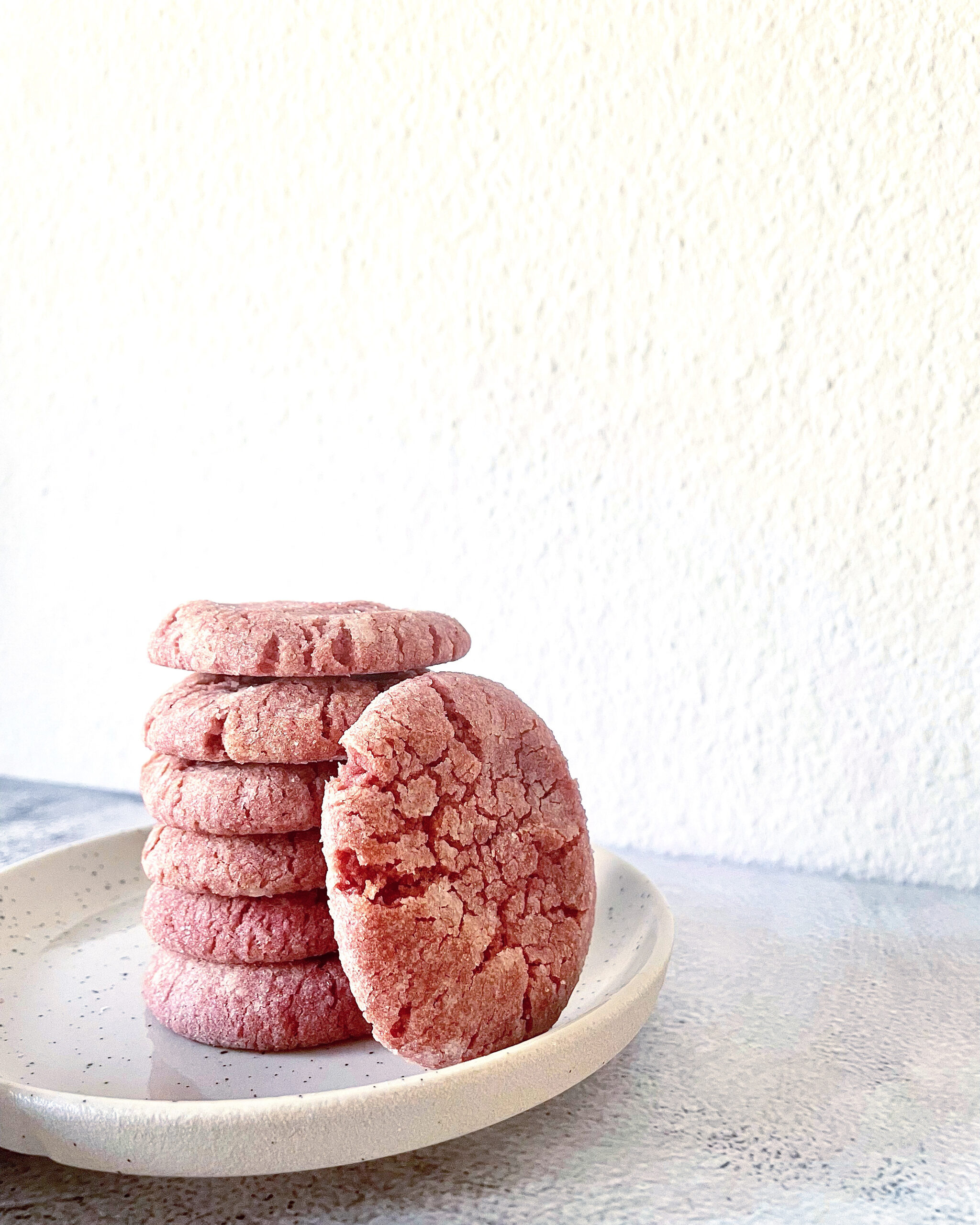 PINK CHOCOLATE CRINKLE COOKIES