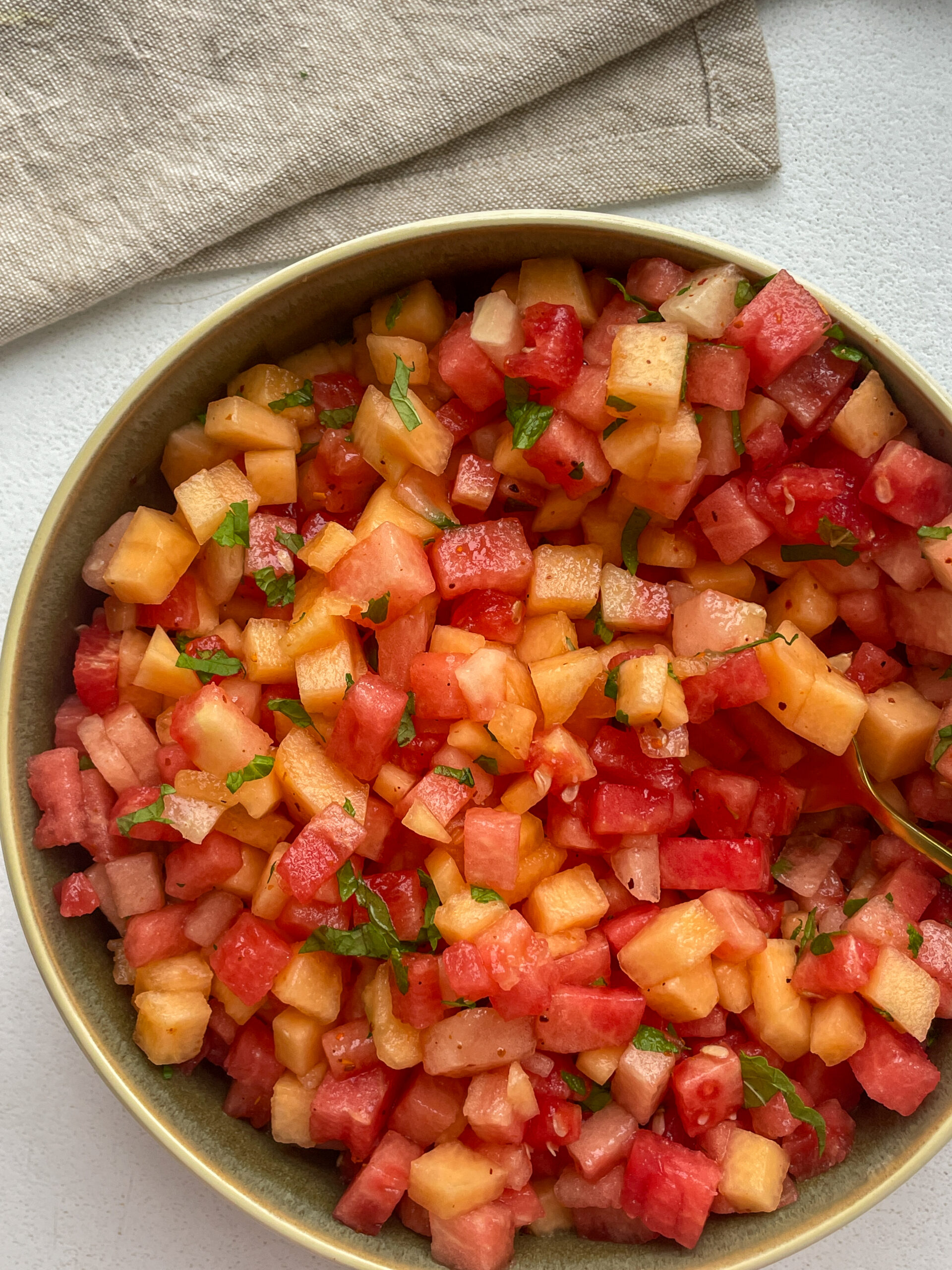 SPICY HONNING LIME MELON SALAT